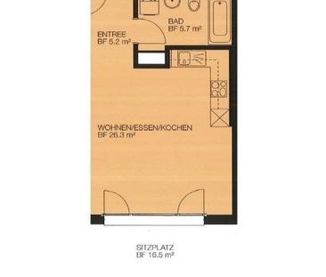 1½-Zimmerwohnung im Parterre mit Waschturm / 37,4 m2 - Photo 6