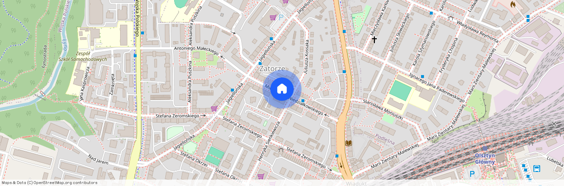 ul. Mieczysława Niedziałkowskiego, Zatorze, Olsztyn, warmińsko-mazurskie