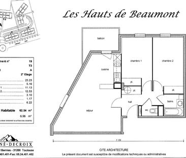 location Appartement T3 DE 62.54m² À BEAUMONT - Photo 1