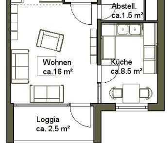 praktisches 1-Zimmer-Appartment für Singles mit Wohnberechtigungsch... - Photo 6