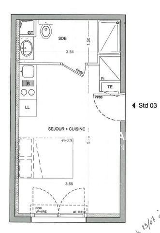 Location Appartement 1 pièce 23m² - Photo 5