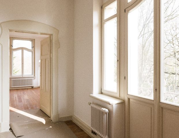 Stilvoll wohnen in Gohlis: Luxus- 4 Zimmer Gründerzeitwohnung mit Terrasse und historischem Ofen - Photo 1