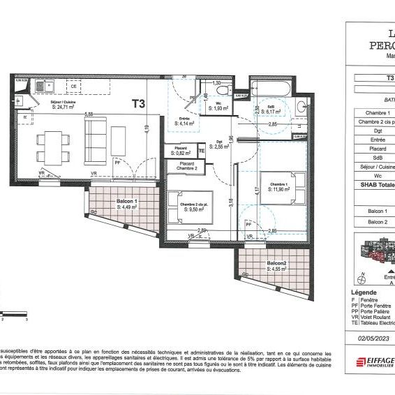 SANS FRAIS - T3 MARIGNANE - Résidence récente et sécurisée - 2 Balcons - E23310026L - Photo 2