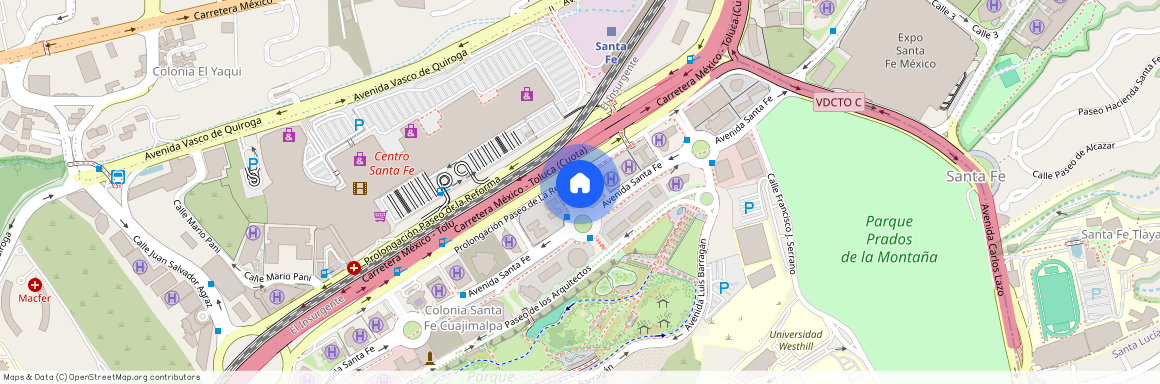 Renta de departamento Prolongación paseo de la reforma 1190, Colonia Santa Fe Cuajimalpa, C.P. 05348, Df / Cdmx