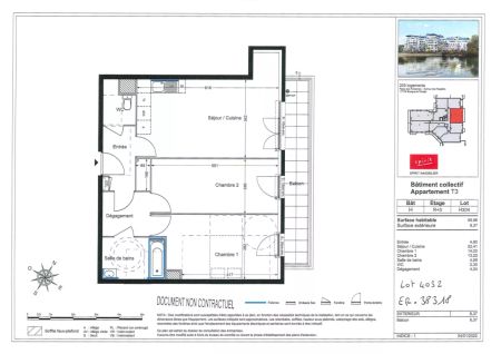 Location appartement T3 65.86m² à Savigny-Le-Temple (77176) - Photo 3