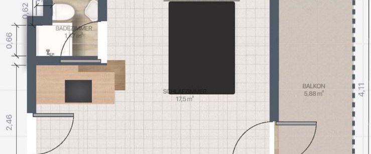 Apartment NUR an Studenten zum 1.12.2025 - Foto 1