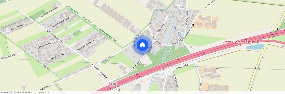 Helmunistraße, 80995 München Feldmoching ca. 10, 4 km north-west of Munich-center