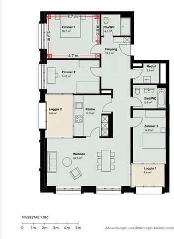 1 Zimmer, 124 m², 4. Stock - Foto 4