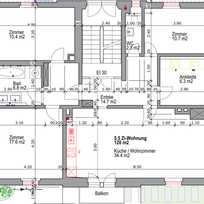 5.5 Zimmerwohnung in St. Gallen - Photo 1