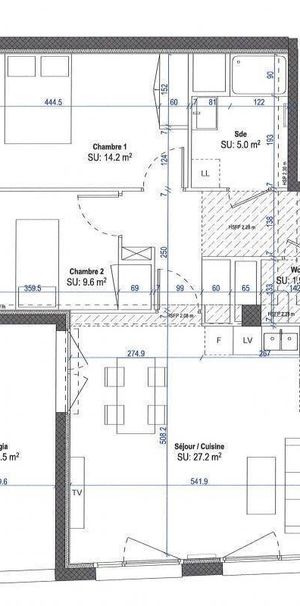 Appartement 3 pièces - - Photo 2