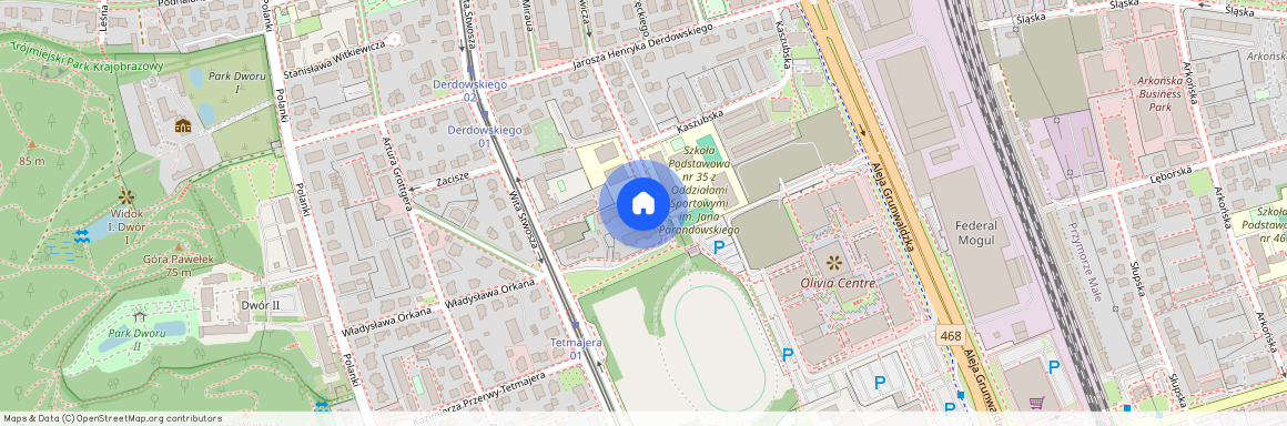 ul. Stanisława Wąsowicza, Oliwa, Gdańsk, pomorskie