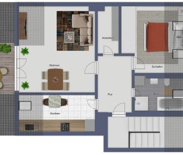 Attraktive 2-Zimmer-Wohnung mit Balkon auf dem Dautzsch in Halles O... - Photo 1
