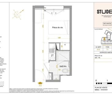 Location Appartement 1 pièce Meublé 18m² NANTES 44300 - Photo 3