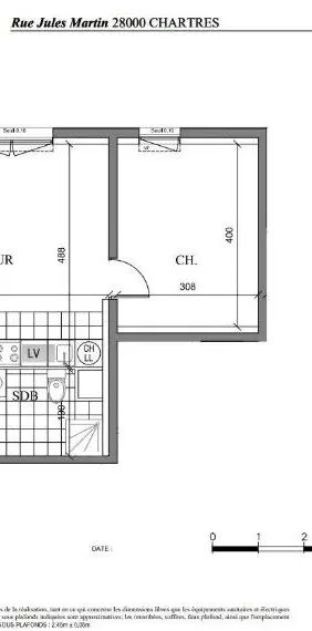 Appartement à louer 2 pièces 46.82m² - Photo 2