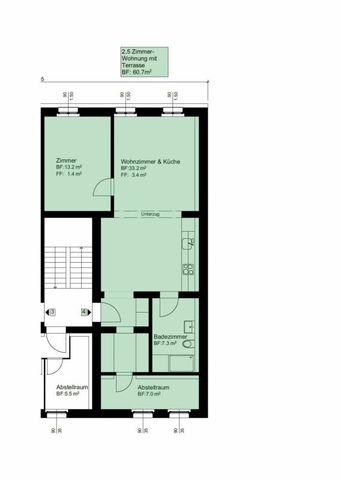 2.5 Zimmer, 60 m² - Foto 5