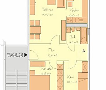 Wohnung, 3 Zimmer (68,5 m²) - Foto 1