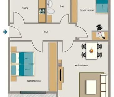 Demnächst frei! 3-Zimmer-Wohnung in Oer-Erkenschwick Groß-Erkenschwick - Foto 1