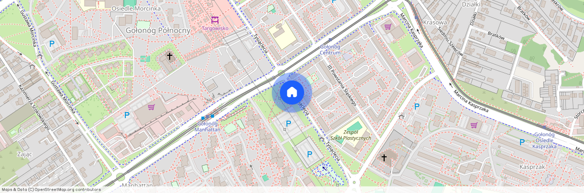 ul. Tysiąclecia, Manhattan, Gołonóg Południowy, Dąbrowa Górnicza, śląskie