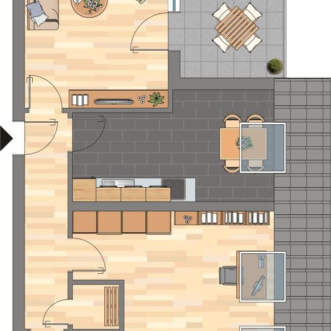 Schicke Dachgeschosswohnung mit Terrasse - Photo 1