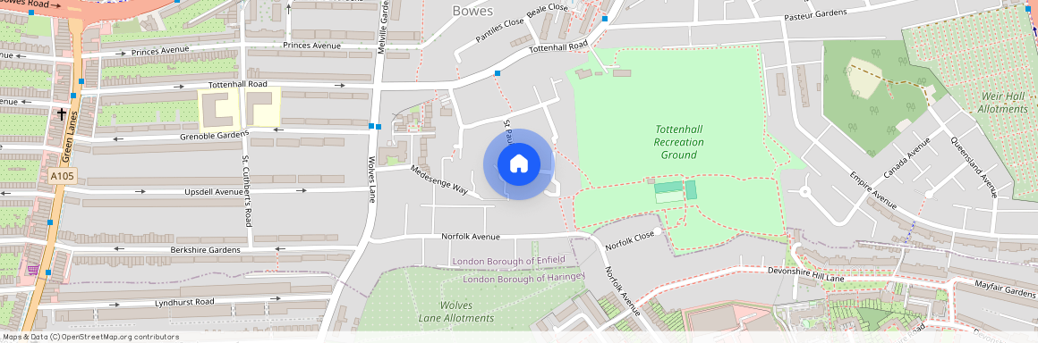 St. Pauls Rise, Tottenhall Road, N13