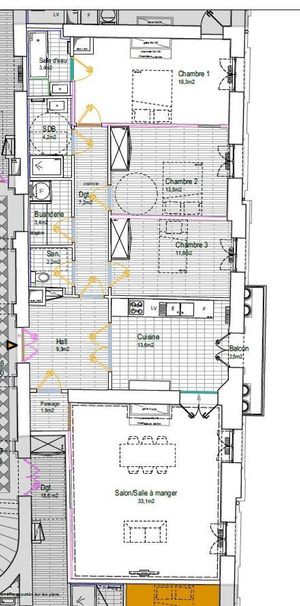 location Appartement T4 DE 119.2m² À LYON - Photo 2