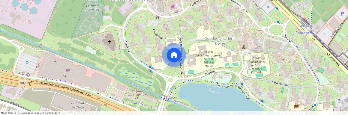 ul. Mieszka I I, Osiedle Tysiąclecia, Katowice, śląskie