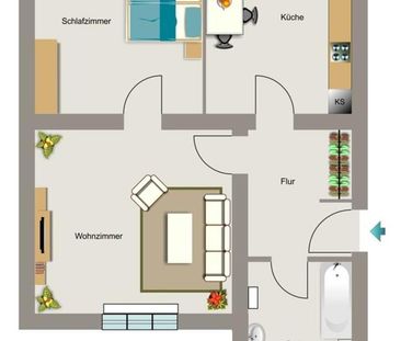Kleine 2-Zimmer-Wohnung in Duisburg Obermarxloh für Sie! - Foto 1