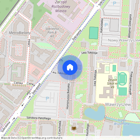 ul. Lwa Tołstoja, Wawrzyszew, Bielany, Warszawa, mazowieckie