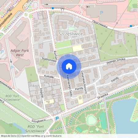 ul. Złotego Smoka, Szczęśliwice, Ochota, Warszawa, mazowieckie