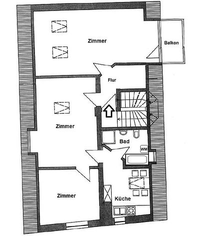 3-Zimmer-Wohnung mit Balkon in der Spremberger Vorstadt zu vermieten! - Photo 5