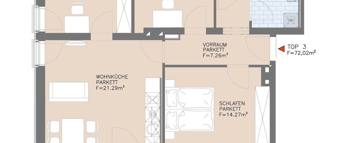 4-Zimmer-Wohnung mit Balkon und moderner Wohnküche - Photo 1