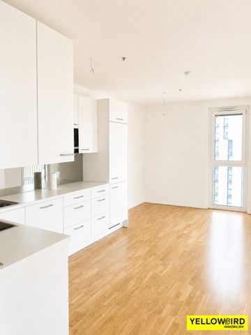 3-Zimmer-Neubauwohnung mit großzügiger TERRASSE, überdachtem BALKON und Blick über Seestadt - Photo 2