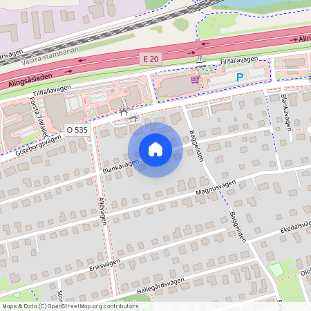 Blankavägen, Sävedalen