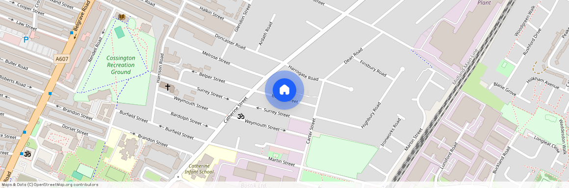 Surrey Street, off Catherine Street, LE4