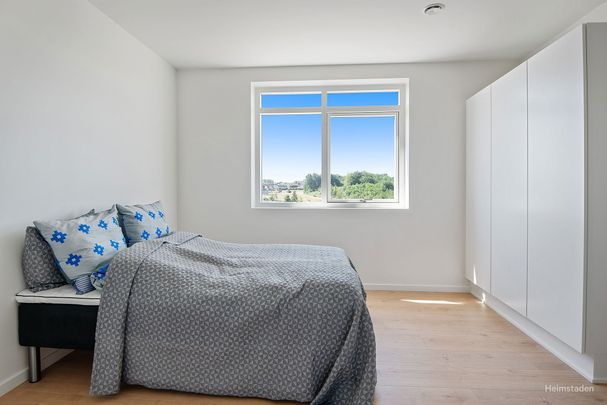 I det attraktive nye kvarter i Eriksborg, finder du Helleparken med 82 boliger. Fordelt både to og et plansrækkehuse. Omdrejningspunkter for de nye boliger er lys, luft og livskvalitet. Lejemålene inderholder fra 4 til 5 værelser - perfekt til både børnefamilien, det yngre par og seniorparret. - Foto 1