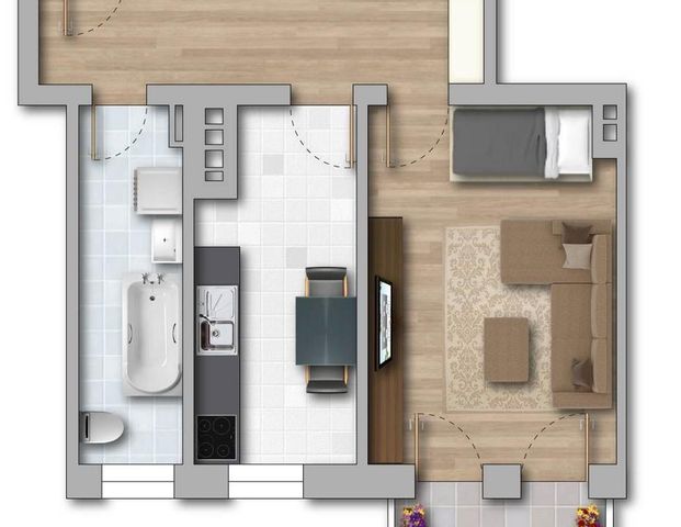 Tolle Singlewohnung mit Balkon und Einbauküche - Erstbezug nach Sanierung - 2. OG mitte - Photo 1