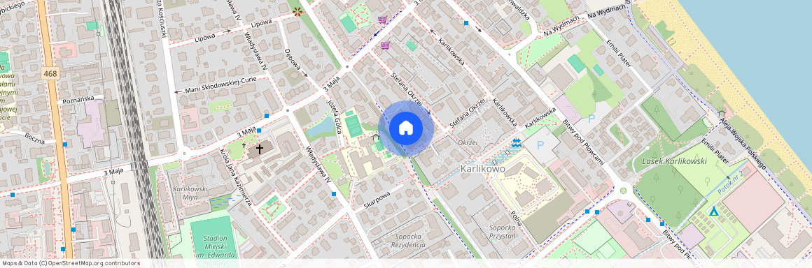 ul. Stefana Okrzei, Karlikowo, Sopot, pomorskie