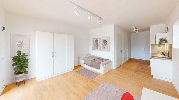 Teilmöbliertes 1-Zimmer-Apartment mit Einbauküche und Balkon - Photo 1