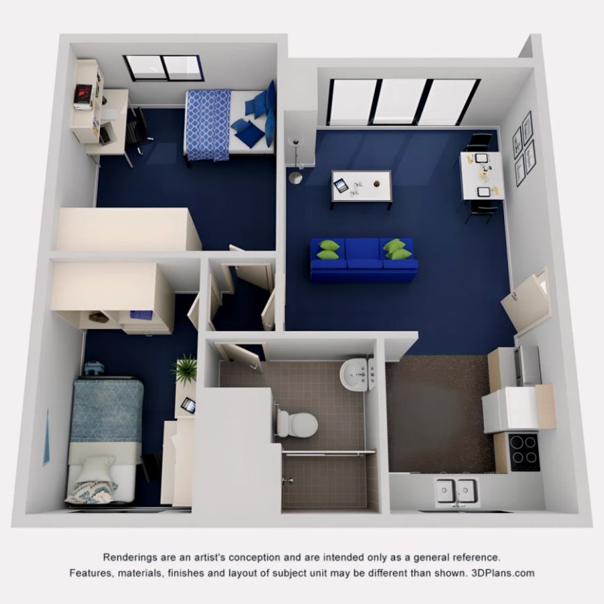 2 Bedroom Apartment north - Double bed - Photo 1