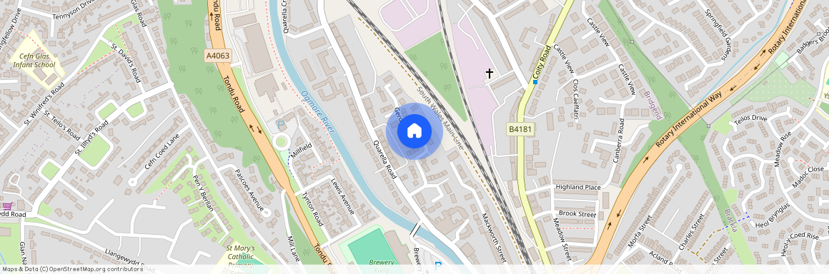 Gerddi Quarella, Bridgend, Bridgend County. CF31 1LG