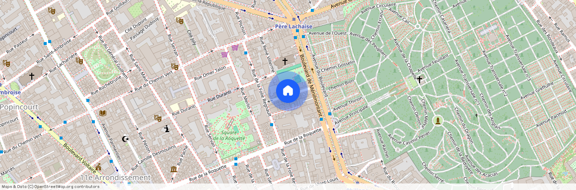 Passage de la Folie Regnault entre rue de la Folie Regnault et boulevard de Menilmontant 75011 Paris (11e arrondissement)