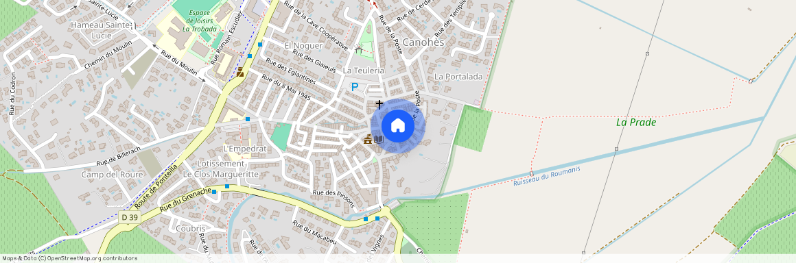 Location maison de village, à, Village, Canohès