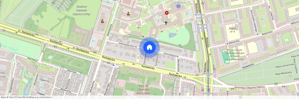 Warszawa, Mokotów, Gimnastyczna