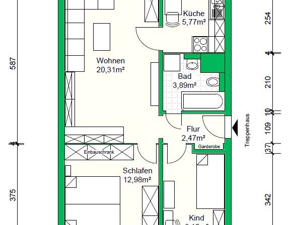 3 - Zimmer-Wohnung mit Wannenbad verfügbar! Anmietung ab sofort möglich! - Photo 1