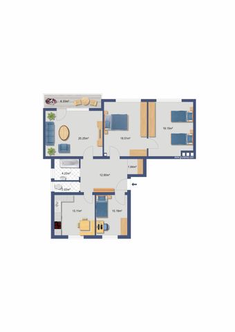 Großzügige 4-Zimmerwohnung mit Balkon in Höchst - Foto 2