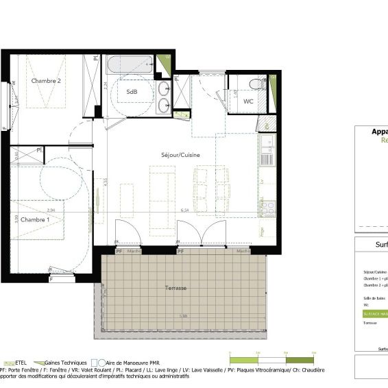 Location Appartement 3 pièces 63m² BRUGUIERES 31150 - Photo 2