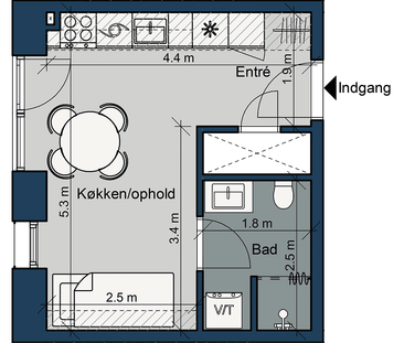 Østre Havnepark 15, 1. mf. - Foto 1