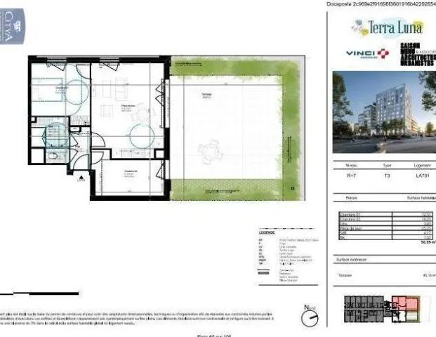 Appartement à louer 3 pièces - Photo 1