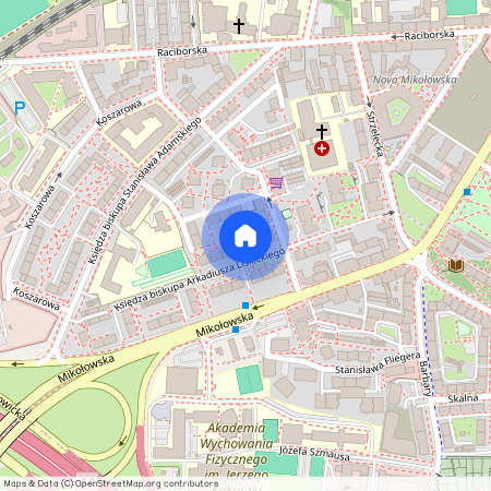 ul. ks. bp. Arkadiusza Lisieckiego, Śródmieście, Katowice, śląskie