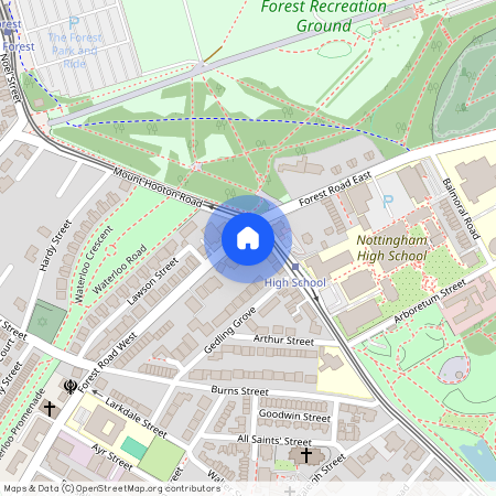 Flat 1, 79 Forest Road West, The Arboretum, Nottingham, NG7 4ER